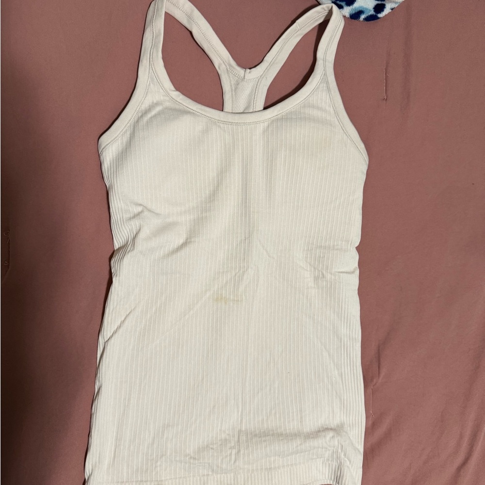 Full length light pink lulu racerback tank size 4